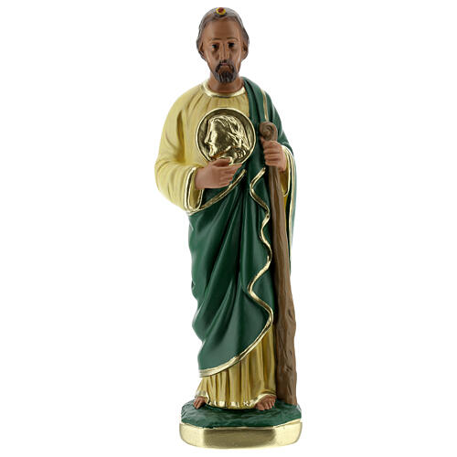 Saint Jude statue, 20 cm hand painted plaster Arte Barsanti 1