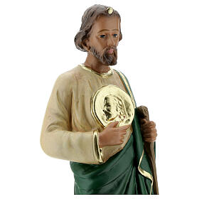 São Judas imagem gesso 30 cm pintada à mão Arte Barsanti