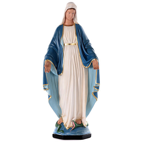 Vierge Immaculée 80 cm statue plâtre peint Barsanti 1