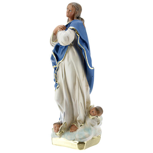 Immaculate Virgin Mary of Murillo 25 cm plaster hand painted Arte Barsanti 3
