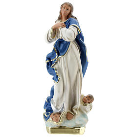 Immaculate Mary by Murillo, 25 cm plaster statue Barsanti