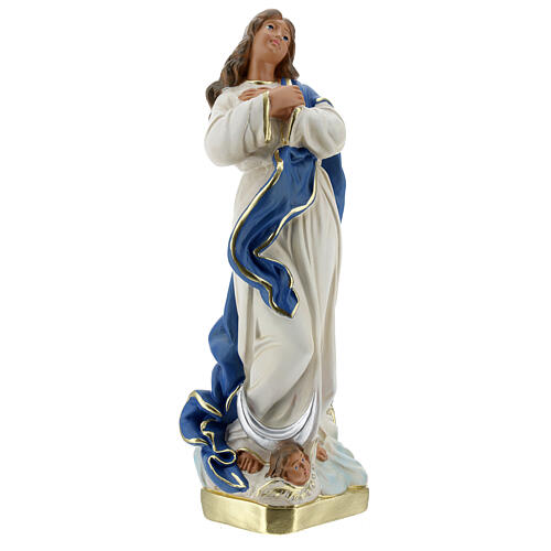 Immaculate Virgin Mary of Murillo 30 cm plaster hand painted Arte Barsanti 5