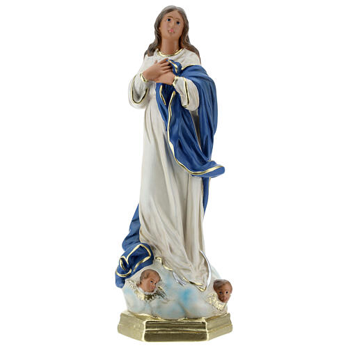 Madonna Immacolata del Murillo 40 cm gesso dipinto Barsanti 1