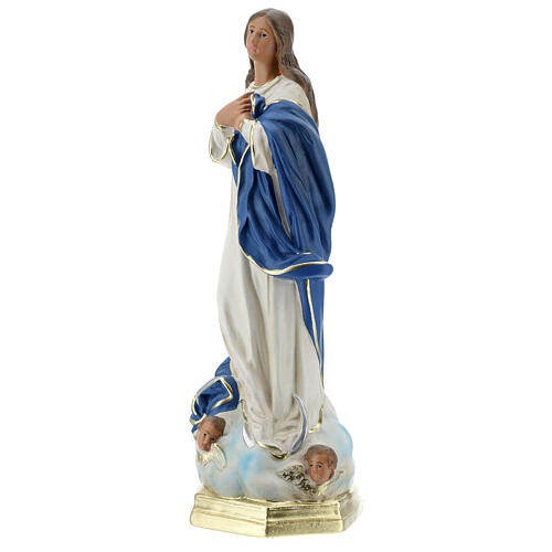 Statue of Immaculate Conception by Murillo, 40 cm painted plaster Barsanti 3