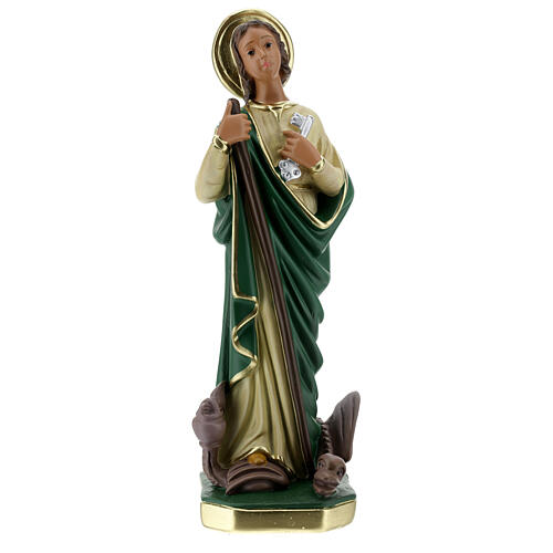 St Martha statue, 30 cm hand painted plaster Arte Barsanti 1