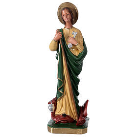 Sainte Marthe 40 cm statue plâtre peint main Arte Barsanti