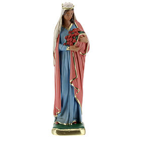 Estatua Santa Elisabetta 20 cm yeso pintada Arte Barsanti