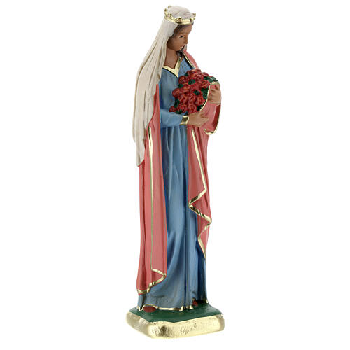 Estatua Santa Elisabetta 20 cm yeso pintada Arte Barsanti 4