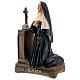 Heilige Rita von Cascia, kniend, 22x14 cm, Gipsstatue, Arte Barsanti s2