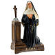 Heilige Rita von Cascia, kniend, 22x14 cm, Gipsstatue, Arte Barsanti s3