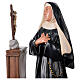 Statue der Heiligen Rita von Cascia, kniefend, 40x28 cm, Gips, Arte Barsanti s2