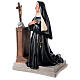 Statue der Heiligen Rita von Cascia, kniefend, 40x28 cm, Gips, Arte Barsanti s3