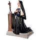 Statue Sainte Rita Cascia agenouillée 40x28 cm plâtre Arte Barsanti s3