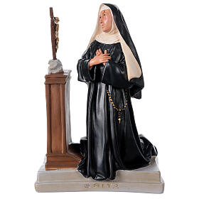 Figura Święta Rita z Casci 40x28 cm klęcząca gips Arte Barsanti