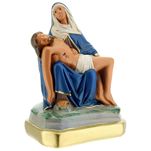 Pietà, Statue aus Gips, 17x23 cm, handbemalt, Arte Barsanti 3