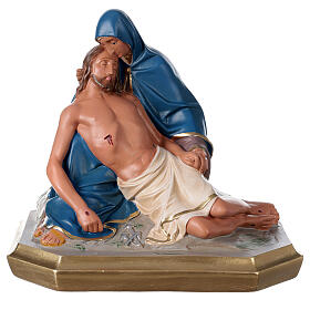 Pietà, Statue aus Gips, handbemalt, 30x30 cm, Arte Barsanti