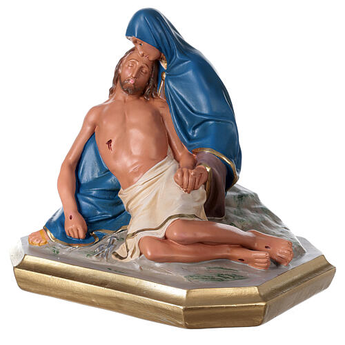 Pietà, Statue aus Gips, handbemalt, 30x30 cm, Arte Barsanti 3