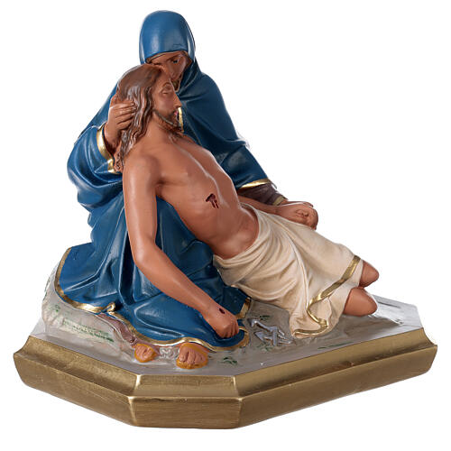 Pietà, Statue aus Gips, handbemalt, 30x30 cm, Arte Barsanti 4