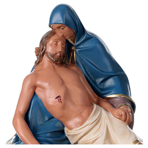 Plaster statue of the Pietà hand-painted 12x12 in Arte Barsanti 2