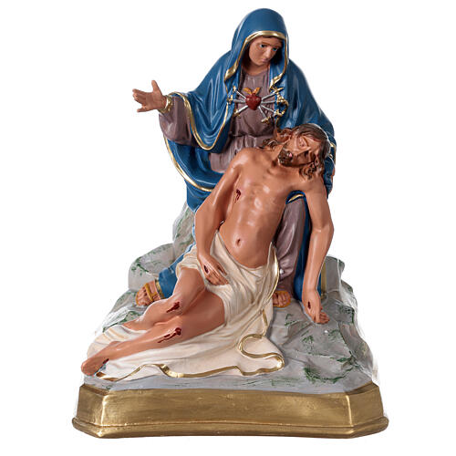 Pietà hand painted plaster statue Arte Barsanti 30x30 cm 1