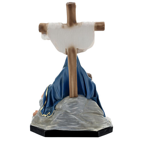 La Pietà statue résine croix 60 cm peinte à la main Arte Barsanti 6