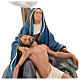 La Pietà statue résine croix 60 cm peinte à la main Arte Barsanti s2