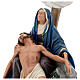 La Pietà statue résine croix 60 cm peinte à la main Arte Barsanti s4