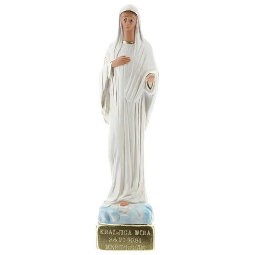 Blessed Mother Medjugorje statue, 30 cm painted plaster Barsanti 1
