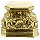 Golden plaster statue base 5 1/2x5 1/2x5 1/2 in Arte Barsanti s1