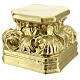 Golden plaster statue base 5 1/2x5 1/2x5 1/2 in Arte Barsanti s2