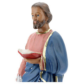 Saint Marc statue plâtre 30 cm peinte main Arte Barsanti