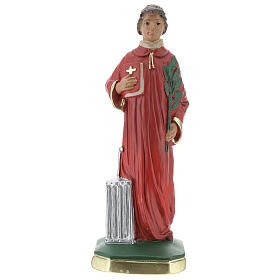 Statue aus Gips Heiliger Laurentius von Rom handbemalt Arte Barsanti, 20 cm