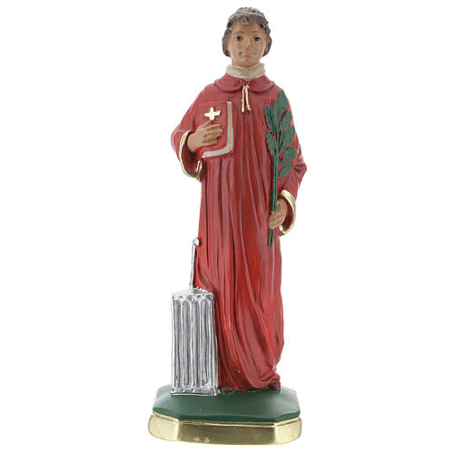 Święty Wawrzyniec figura gipsowa 20 cm malowana ręcznie Arte Barsanti 1
