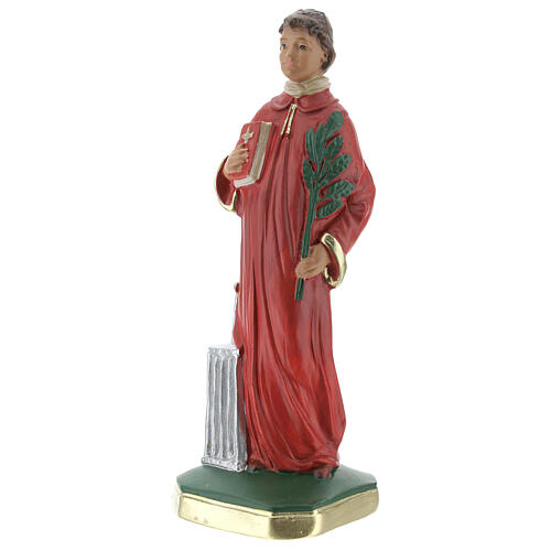 Święty Wawrzyniec figura gipsowa 20 cm malowana ręcznie Arte Barsanti 3