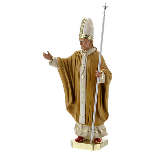 Statue aus Gips Papst Johannes Paul II handbemalt Arte Barsanti, 40 cm 3