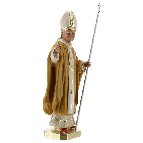 Statue aus Gips Papst Johannes Paul II handbemalt Arte Barsanti, 40 cm 5