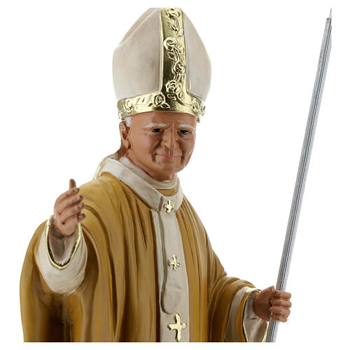 Papa Juan Pablo II 40 cm estatua yeso pintada a mano Barsanti 2