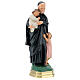 Saint Vincent de Paul 25 cm statue plâtre peint main Arte Barsanti s3