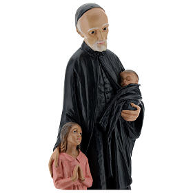Figura Święty Wincenty a Paulo 30 cm gips malowany ręcznie Barsanti