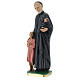 Figura Święty Wincenty a Paulo 30 cm gips malowany ręcznie Barsanti s3