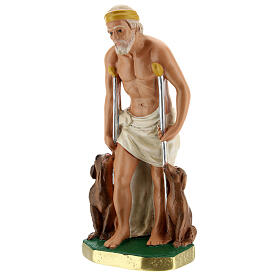 Saint Lazarus plaster statue 8 in hand-painted Arte Barsanti