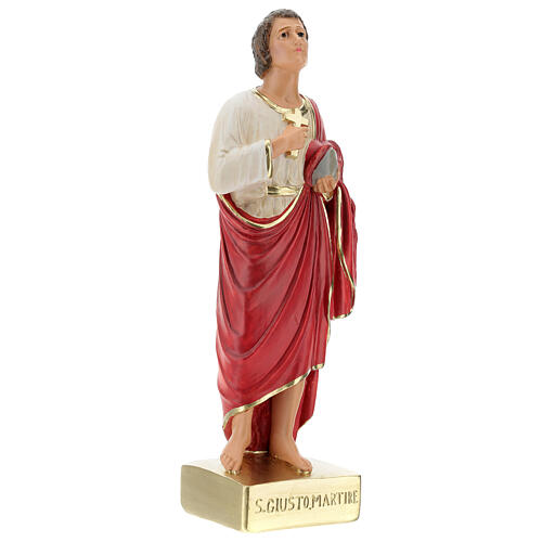 Heiliger Justus von Triest, Statue aus Gips, 30 cm, Arte Barsanti 3