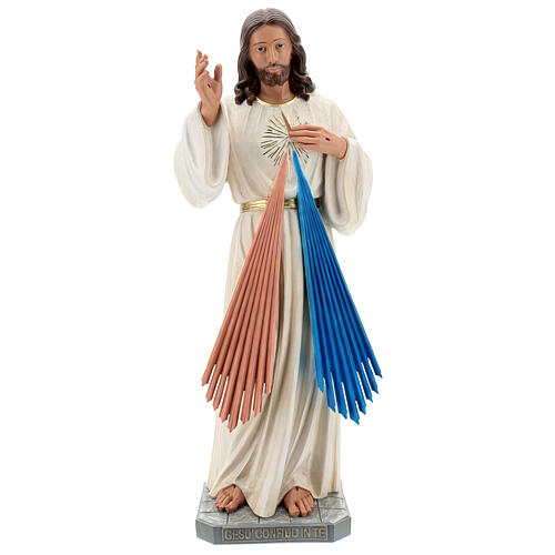 Statue of Divine Mercy Jesus, 80 cm hand painted resin Arte Barsanti 1