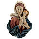 Busto Madonna Bambino drappeggio statua resina 18 cm s1