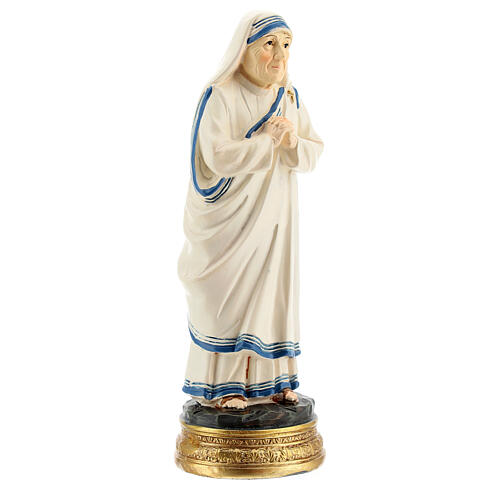 Statua Madre Teresa Calcutta mani giunte resina 12,5 cm 3