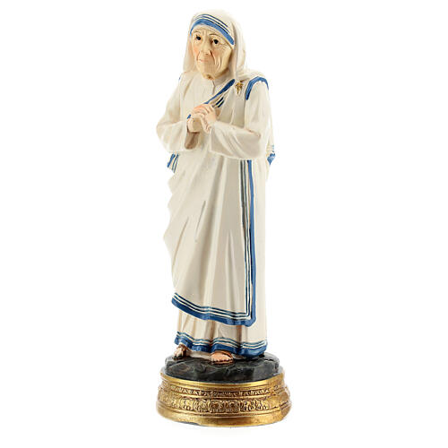 Statue of St Mother Teresa of Calcutta, joined hands in resin 12.5 cm 2
