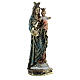 Estatua María Auxiliadora cetro vestidos decorados resina 13,5 cm s3
