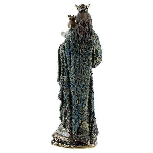 Statua Maria Ausiliatrice scettro vesti decorate resina 13,5 cm 4