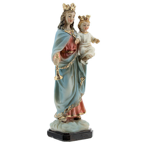 Our Lady of Good Help statue with Child in resin 12 cm 3