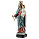 Statue Our Lady of Help wood effect base resin 20 cm s3